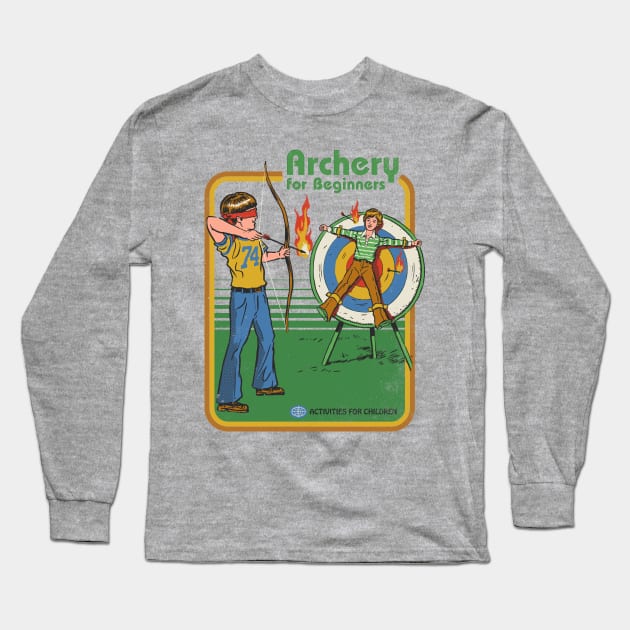 Archery for Beginners Long Sleeve T-Shirt by Steven Rhodes